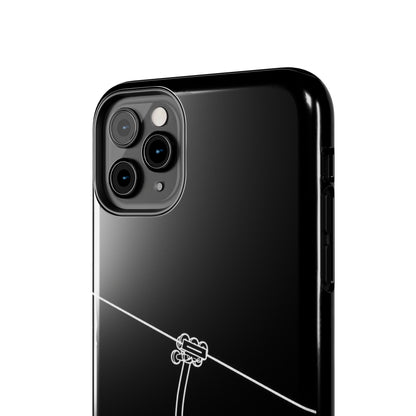 Ski Lift Line Art Tough Phone Case — Minimalist Mountain Chairlift Design