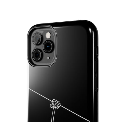 Ski Lift Line Art Tough Phone Case — Minimalist Mountain Chairlift Design