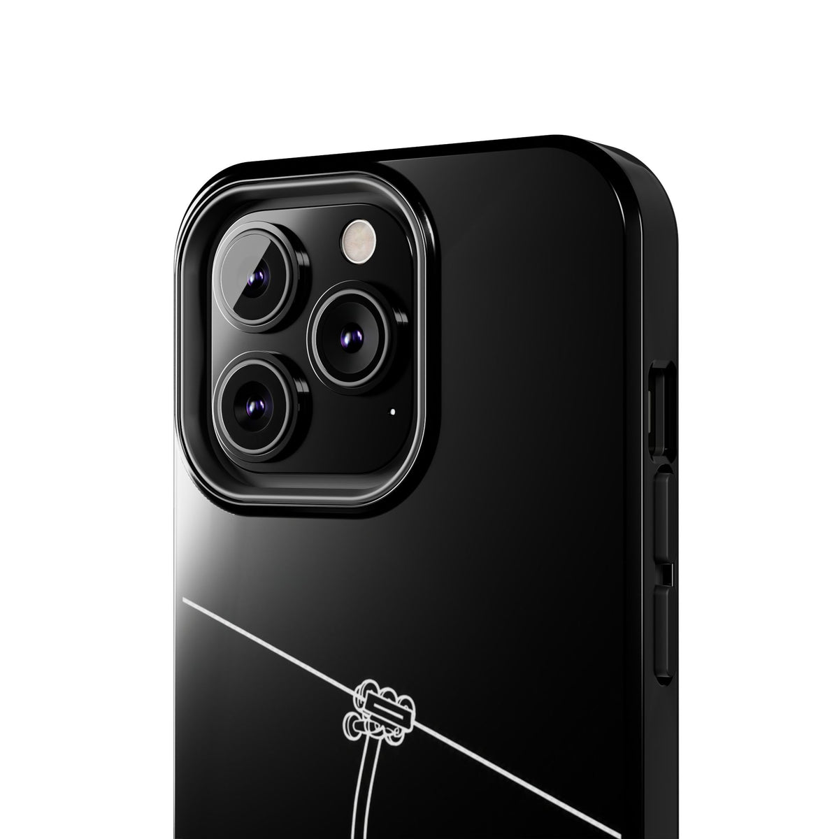Ski Lift Line Art Tough Phone Case — Minimalist Mountain Chairlift Design