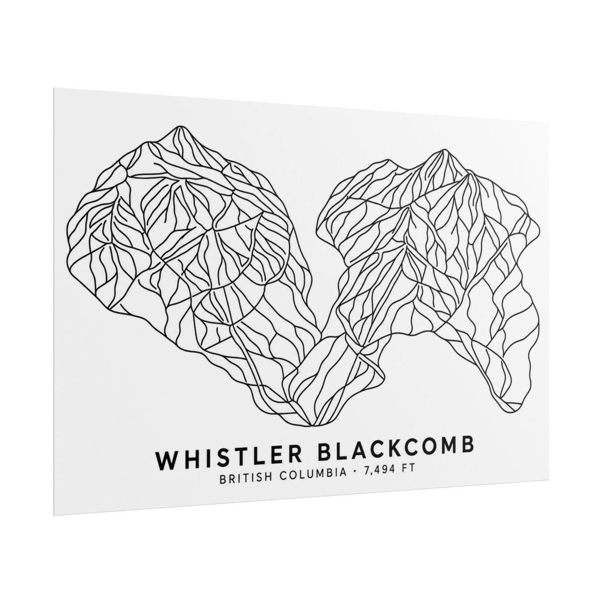 Whistler Blackcomb Ski Resort Poster artwork detail