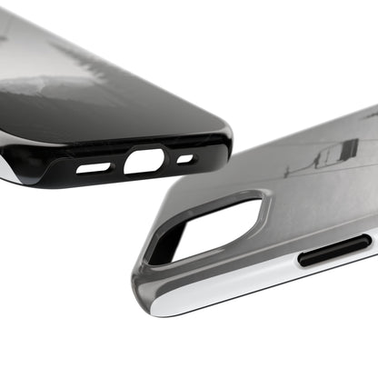 Tough Phone Case — Monochrome Mountain Ski Lift Design