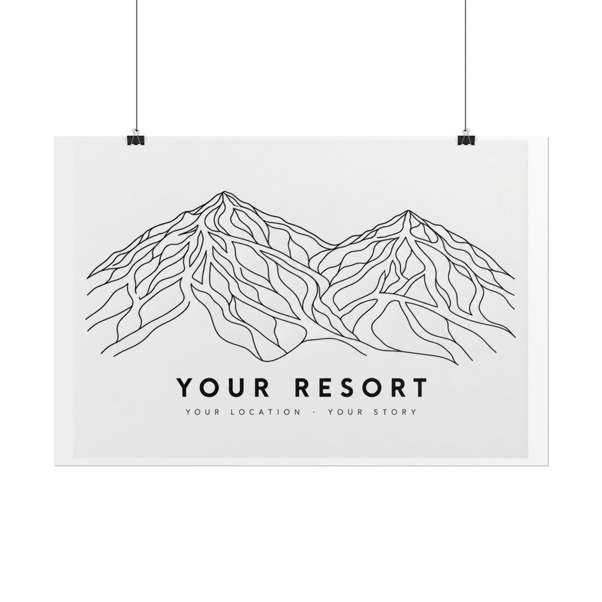 Custom Ski Resort Poster