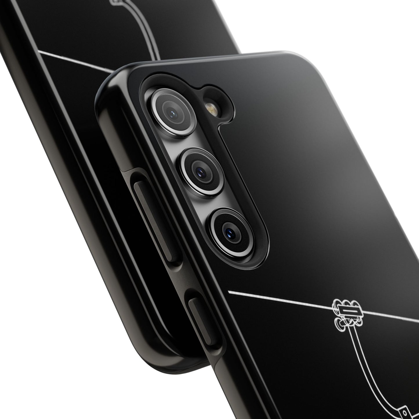 Ski Lift Line Art Tough Phone Case — Minimalist Mountain Chairlift Design
