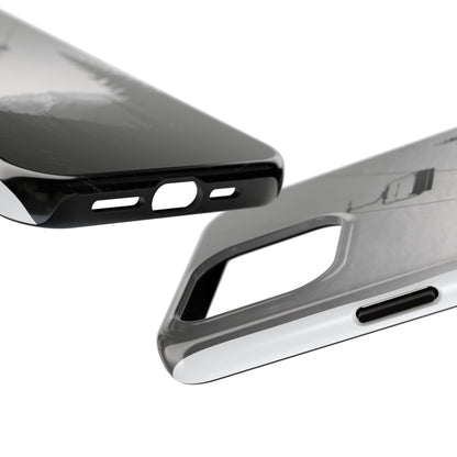 Tough Phone Case — Monochrome Mountain Ski Lift Design