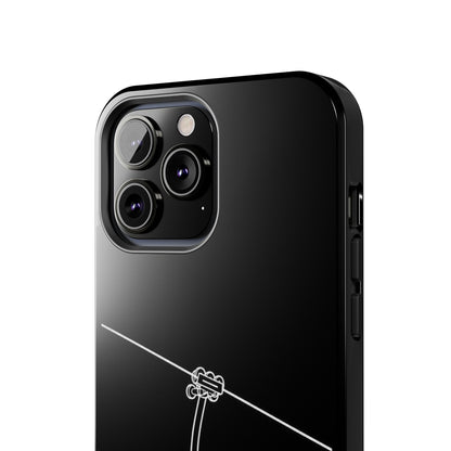 Ski Lift Line Art Tough Phone Case — Minimalist Mountain Chairlift Design