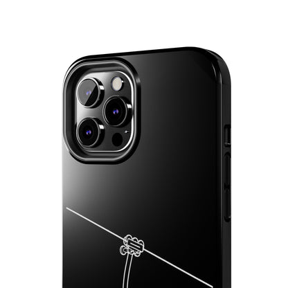 Ski Lift Line Art Tough Phone Case — Minimalist Mountain Chairlift Design