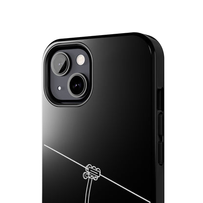 Ski Lift Line Art Tough Phone Case — Minimalist Mountain Chairlift Design
