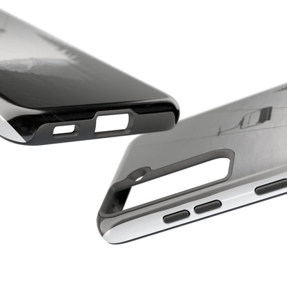 Tough Phone Case — Monochrome Mountain Ski Lift Design