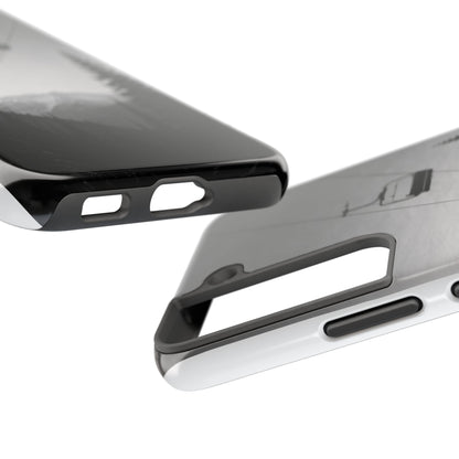 Tough Phone Case — Monochrome Mountain Ski Lift Design