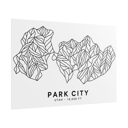Park City Ski Resort Poster artwork detail