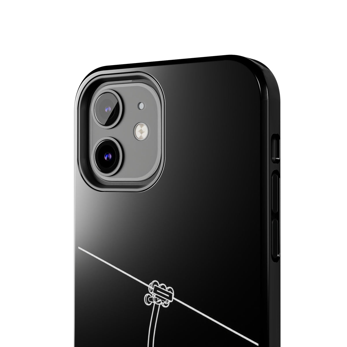 Ski Lift Line Art Tough Phone Case — Minimalist Mountain Chairlift Design