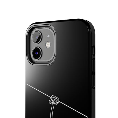 Ski Lift Line Art Tough Phone Case — Minimalist Mountain Chairlift Design