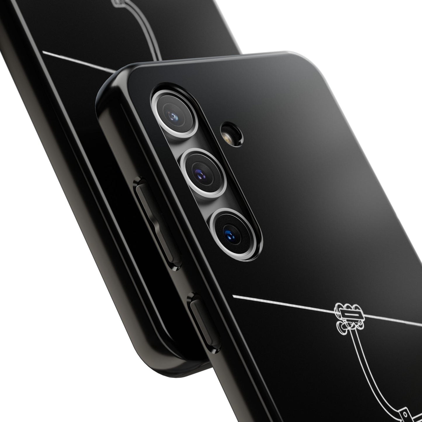 Ski Lift Line Art Tough Phone Case — Minimalist Mountain Chairlift Design