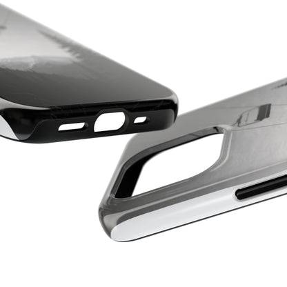 Tough Phone Case — Monochrome Mountain Ski Lift Design